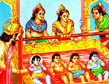 King Dasaratha and his sons